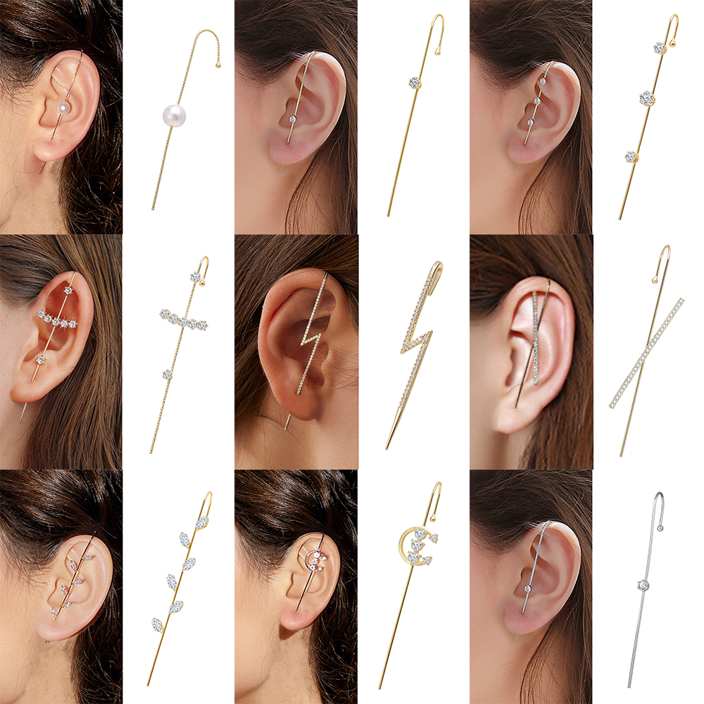 Kẹp Tai Nữ Đính Đá/ Ngọc Trai Tạo Hình Độc Đáo