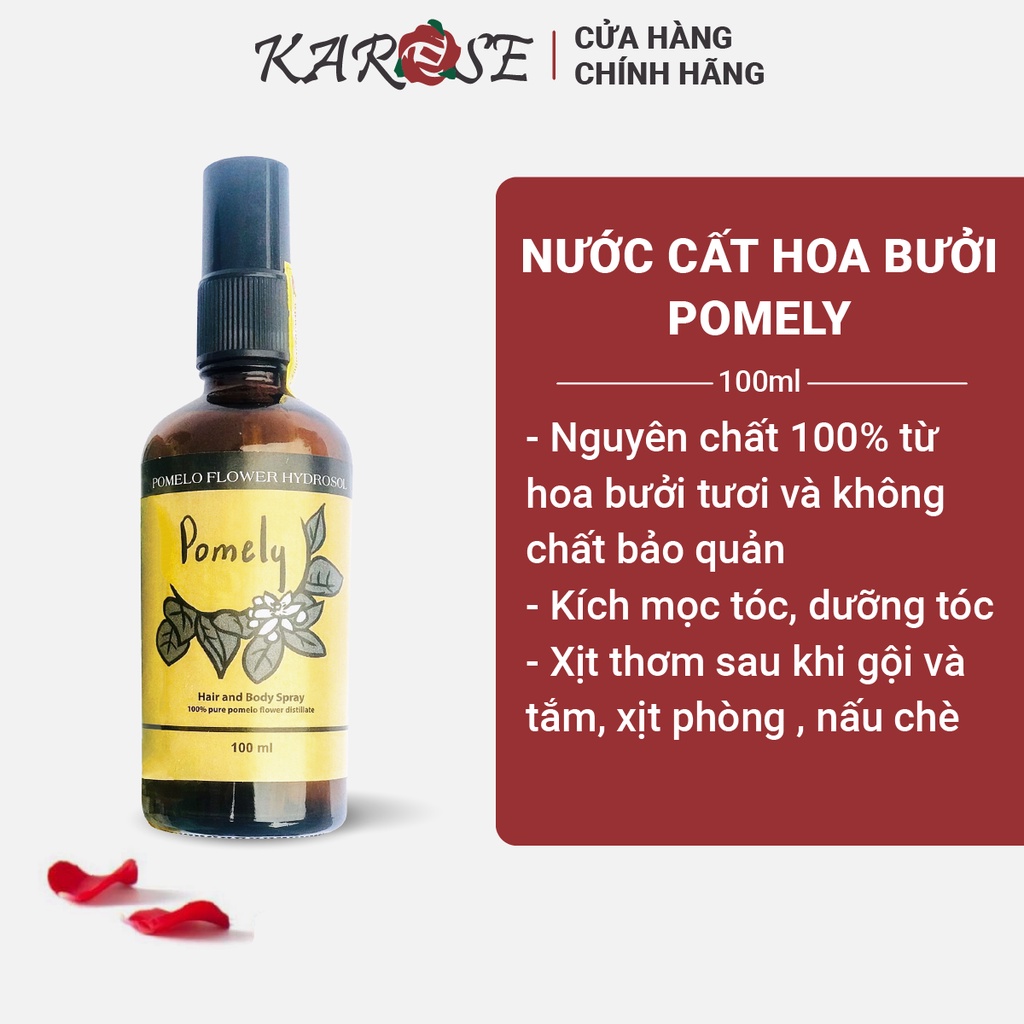 (Date Mới Nhất, 100Ml) Nước Cất Hoa Bưởi Thiên Nhiên Karose Hữu Cơ