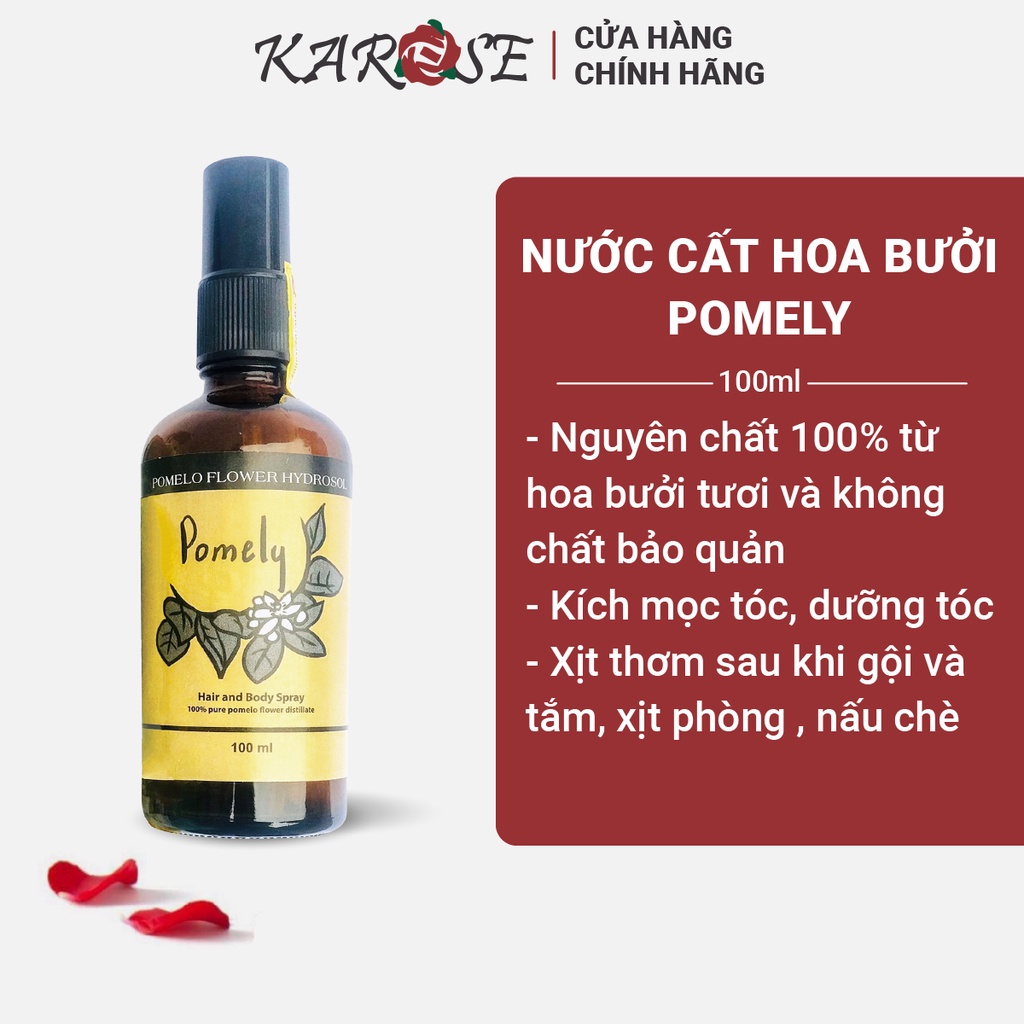 (DATE MỚI NHẤT, 100ml) Nước Dưỡng Tinh Dầu Hoa Bưởi Thiên Nhiên Ngăn Rụng Tóc, Kích Thích Mọc Tóc, Thơm Mượt POMELY