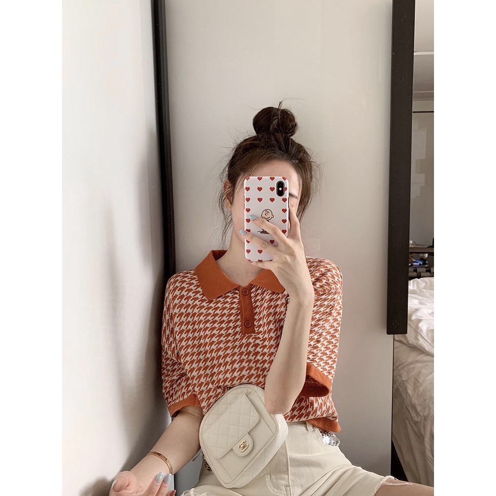 Áo thun Polo tay ngắn phong cách Hàn Quốc dễ thương dành cho nữ | BigBuy360 - bigbuy360.vn