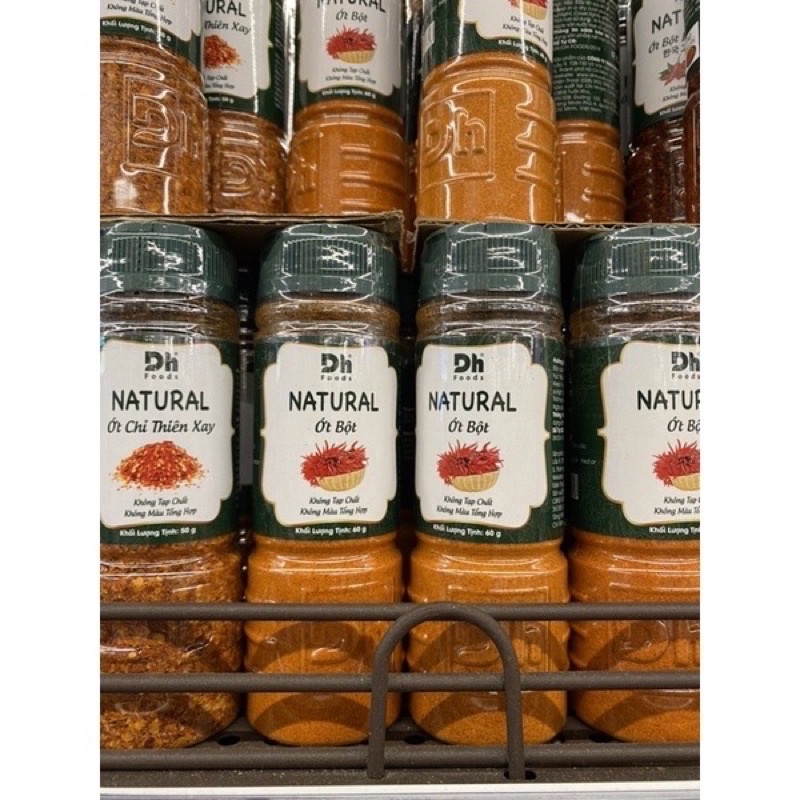 ( COMBO 3 HŨ) Natural Ớt Bột 60gr Dh Foods gia vị từ thiên nhiên không thể thiếu trong bếp ăn gia đình