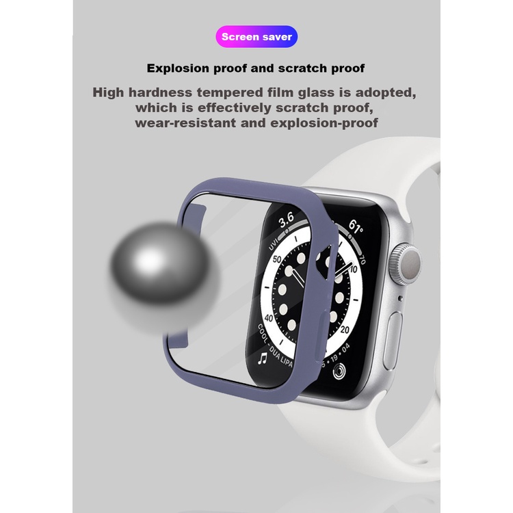 Toàn Bộ Kính Cường Lực Nhựa Cứng 41mm 45mm Bảo Vệ Màn Hình Đồng Hồ apple watch series 7