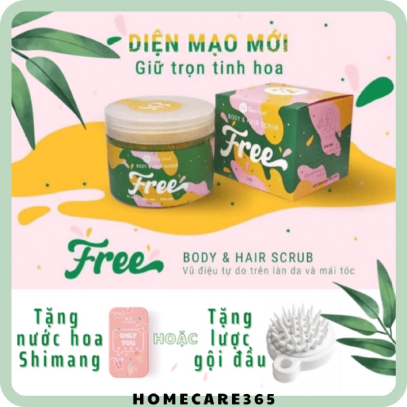 Muối tắm tẩy tế bào chết cho cơ thể và tóc BareSoul Free Body &amp; Hair Scrub 300g