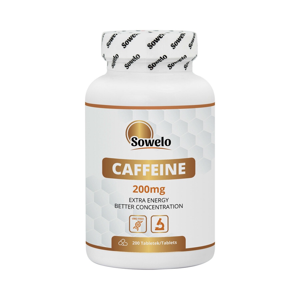 CAFFEINE 200mg  SOWELO-VIÊN UỐNG GIÚP TỈNH TÁO, TĂNG ĐỘ TẬP TRUNG, NÂNG CAO NĂNG XUẤT LÀM VIỆC