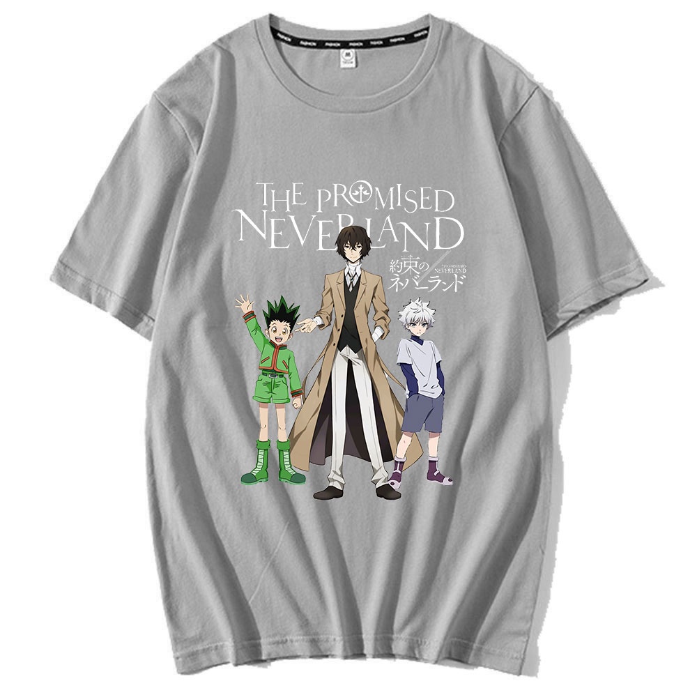 Lời Hứa Neverland Hunter X Hunter Tử Anime Áo Unisex Áo Thun Oversize Harajuku Dạo Phố Áo Thun Manga Áo