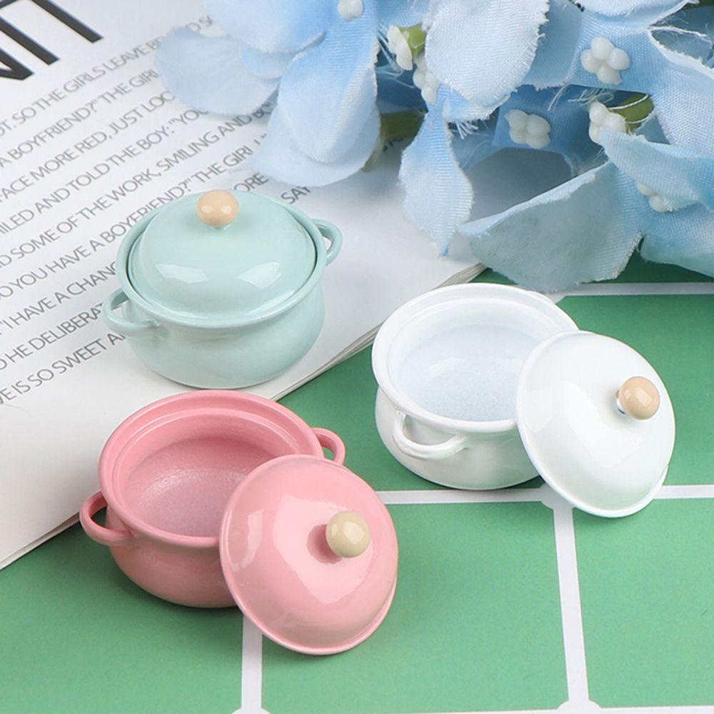 Mô Hình Nồi Nấu Ăn Mini Kèm Nắp Đậy Tiện Dụng Cho Nhà Bếp
