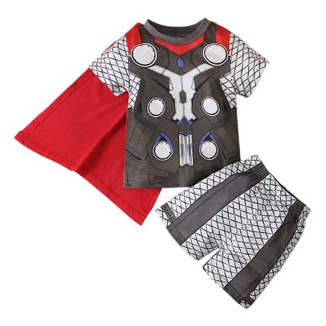 Bộ Áo Choàng Ngắn Tay + Quần Short Hóa Trang Người Nhện Trong Avengers Cho Bé Trai
