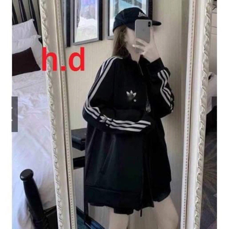 [Mã WASTUP5 giảm 10% tối đa 20K đơn 99K] Áo khoác sọc in lô gô tay + ngực HĐ12