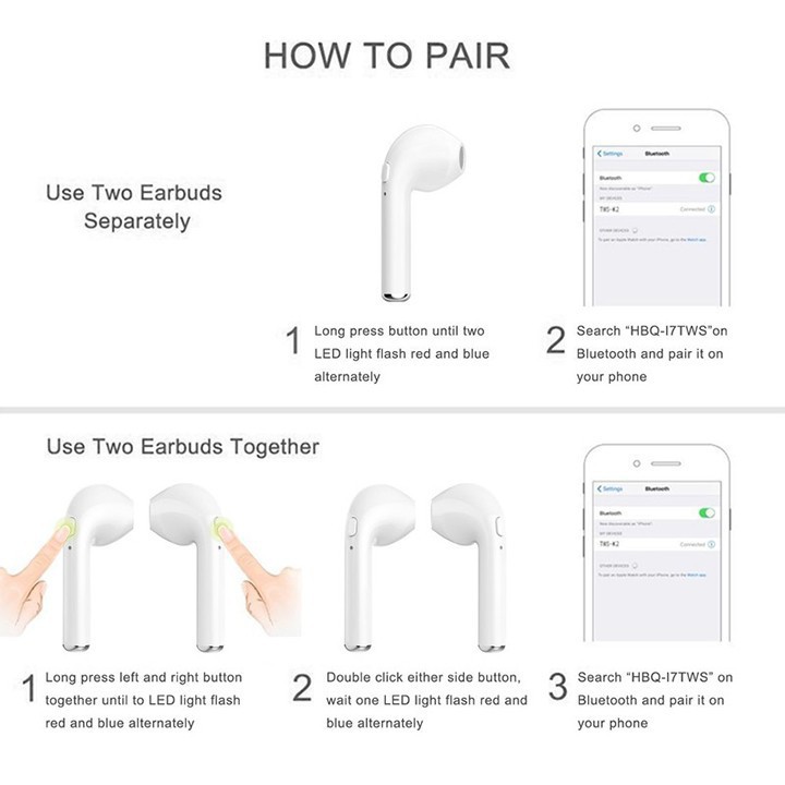[Shop Uy Tín] TAI NGHE BLUETOOTH I7S - NGHE HAY ST2S228