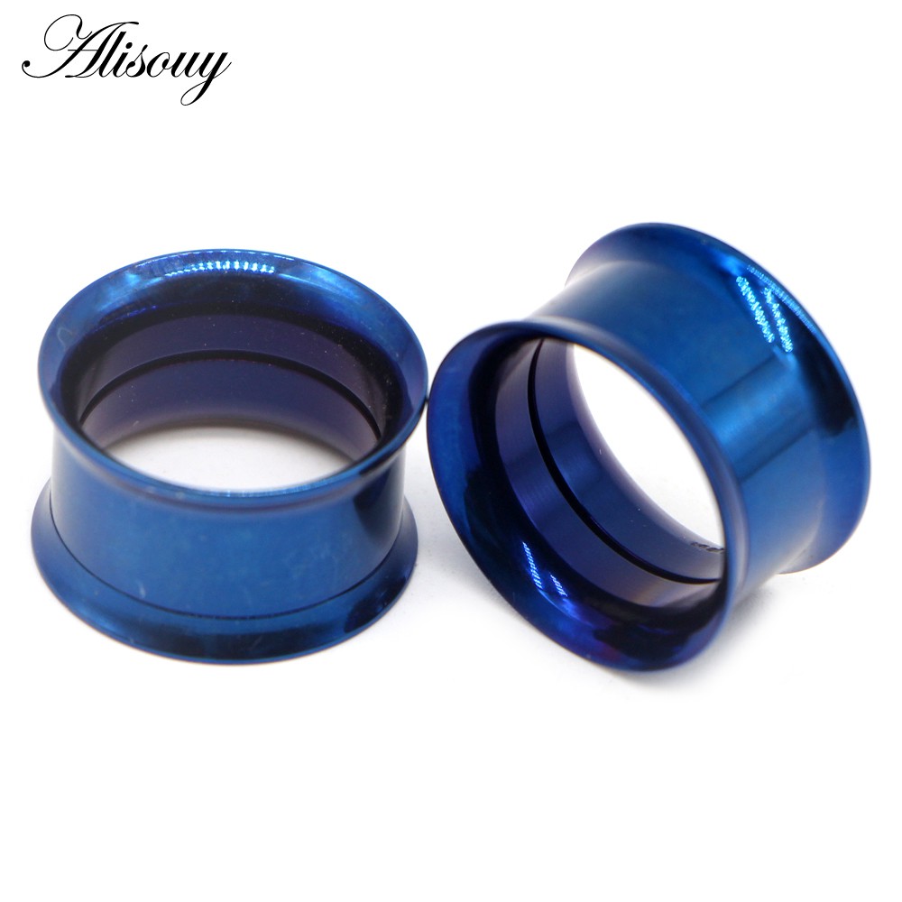 Alisouy 2 Chiếc Thép Phẫu Thuật Vít Phù Hợp Với Tai Thịt Đường Hầm Phích Cắm Anodized Bên Trong Sợi Đôi loe Rỗng Rỗng Dụng Cụ Đo Trang Sức