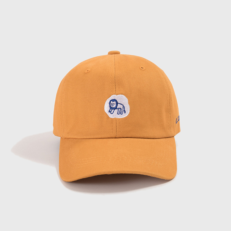 Mũ lưỡi trai LINJW chất liệu cotton thêu họa tiết hoạt hình phong cách Hàn Quốc 2020 năng động dành cho nam nữ