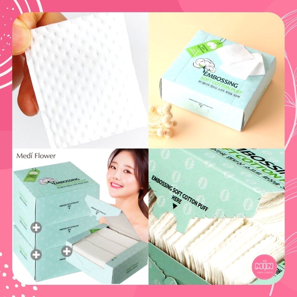 Bông tẩy trang Embossing Medi Flower 300 miếng & 520 miếng