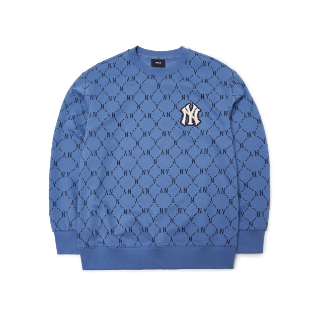 [CHÍNH HÃNG] ÁO Sweater MLB Monogram Diamond All Over Fit SweatShirt --- Màu NAVY --- *Authentic*