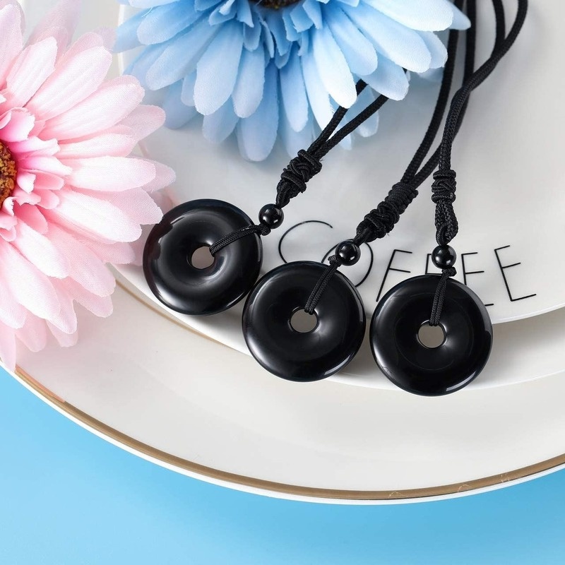 Vòng cổ Mặt Hình Đồng Xu 30mm Đá Tự Nhiên Thời Trang