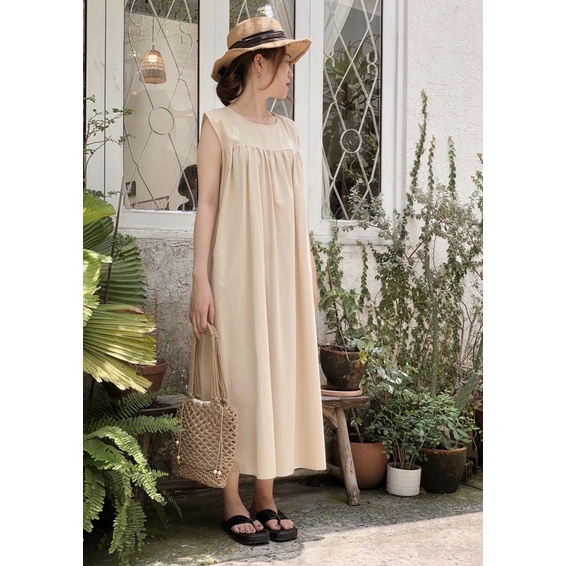 Đầm suông linen