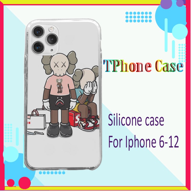 Ốp lưng ốp đt Kaws bape sticker  cho Iphone từ 6 đến 12 SUPPOD00093