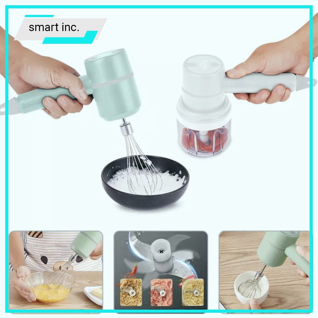 Máy Xay Tỏi Ớt Cầm Tay Sạc Pin Máy Đánh Trứng Cầm Tay Mini Đa Năng 250ml