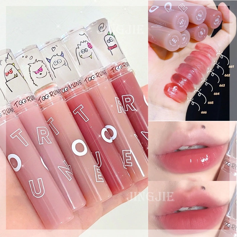 Son kem Toorune Sương mù thủy điện Sáng mới Đầu rau Son bóng Hydro-foggy New Bright Vegatable Head Lip Gloss