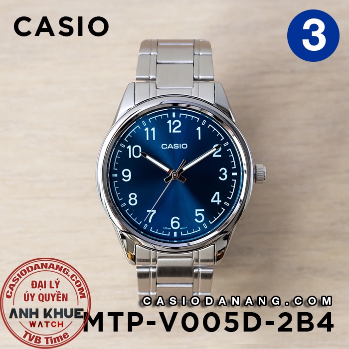 Đồng hồ nam dây kim loại Casio chính hãng Anh Khuê MTP-V005 Series (40mm)