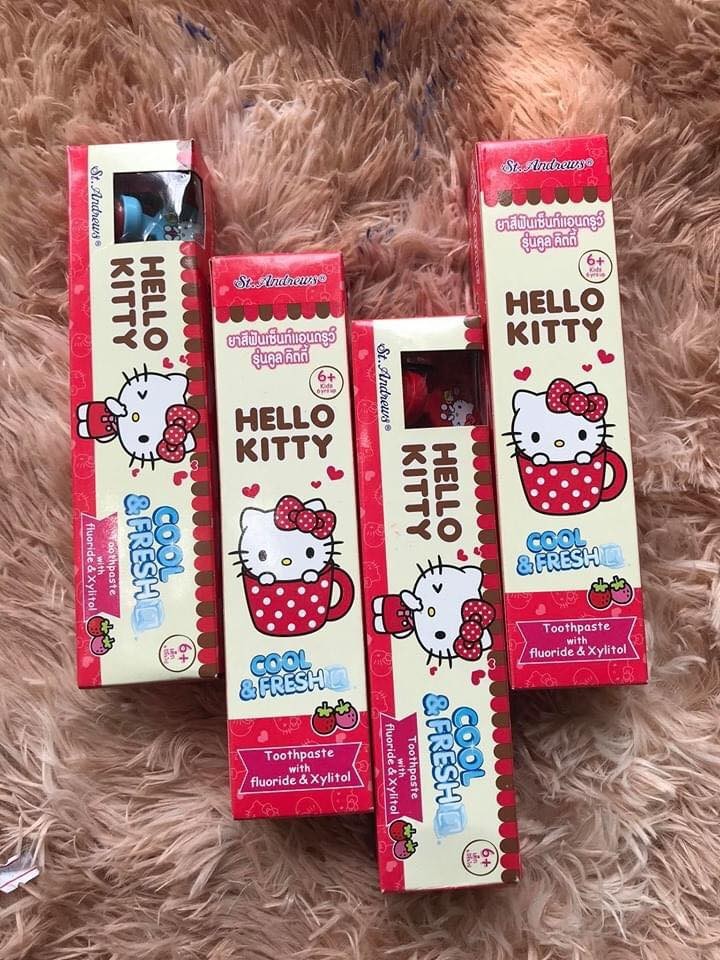 Tuýp kem đánh răņg trẻ em Hello Kitty Cool Fresh Thái Lan