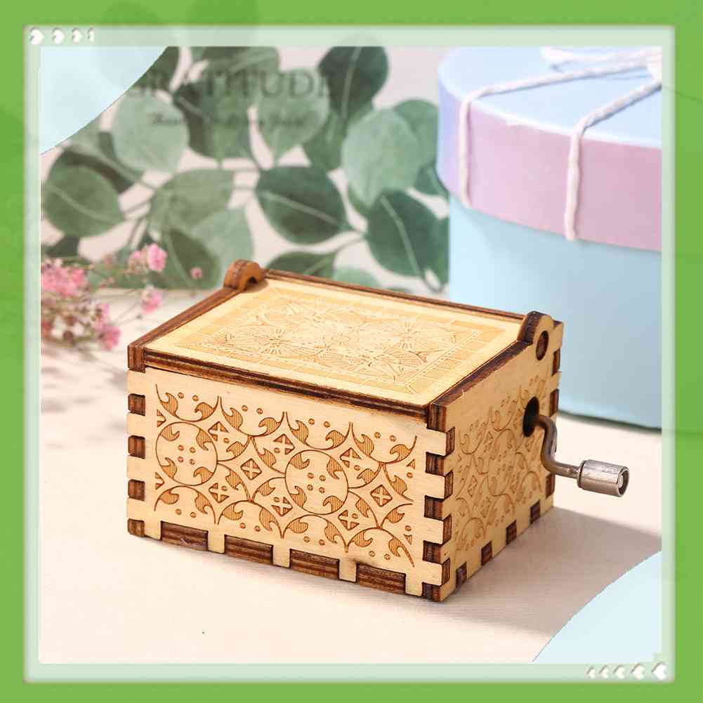 Hộp Nhạc Khắc Chữ Happy Birthday Phong Cách Retro