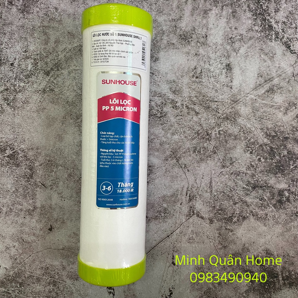 Lõi Lọc Nước Sunhouse Số 1,2,3 - Bộ 3 Lõi Lọc Thô Sunhouse ❤️Chính Hãng❤️ |MINHQUANHOME| - SUHO123