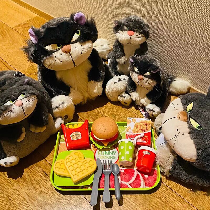 Đồ chơi nhồi bông hình mèo hoạt hình Cinderella Lucifer dễ thương thoải mái làm quà sinh nhật dành cho bé