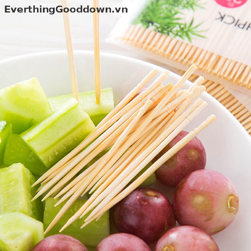 Túi 200 Tăm Xỉa Răng Bằng Gỗ Tre Phân Hủy Được Dành Cho Nhà Hàng Khách Sạn