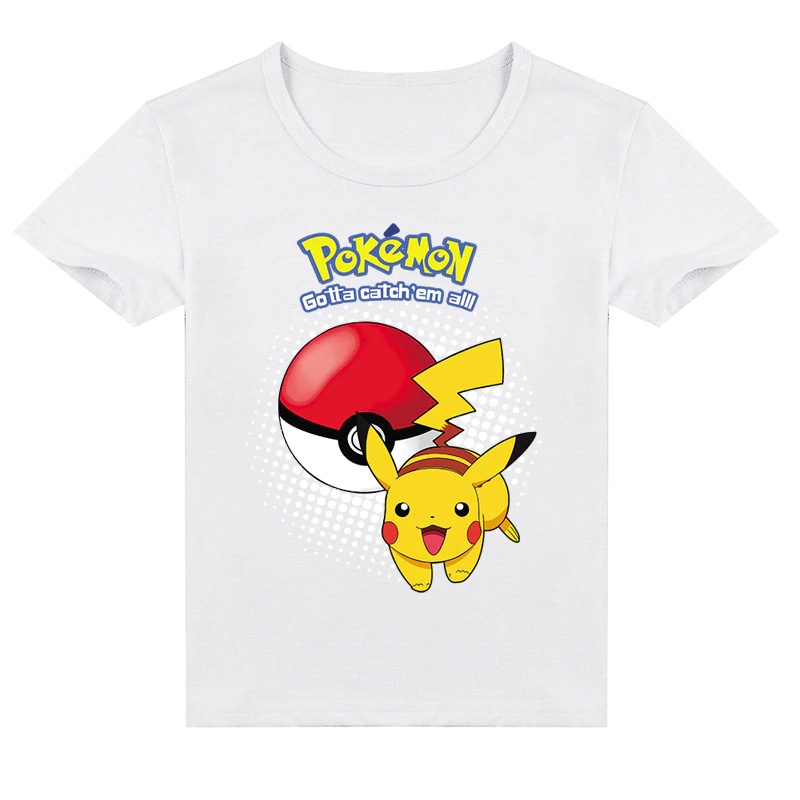 Áo thun cho bé pikachu 4 màu, Có size người lớn, King Cotton