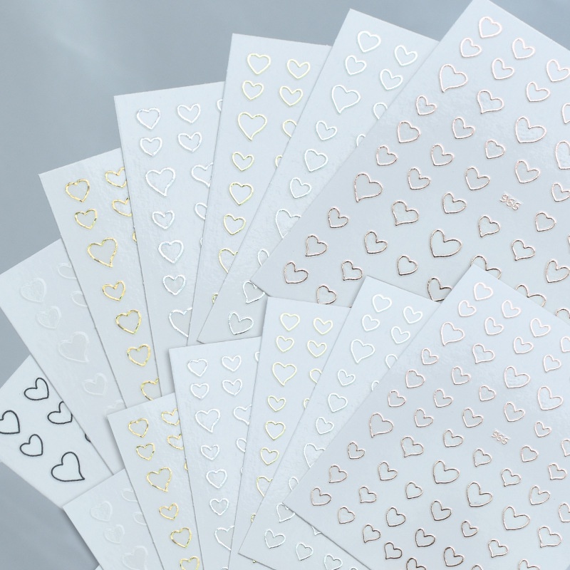 Nhãn Dán Trang Trí Móng Tay Hình Trái Tim Dễ Thương