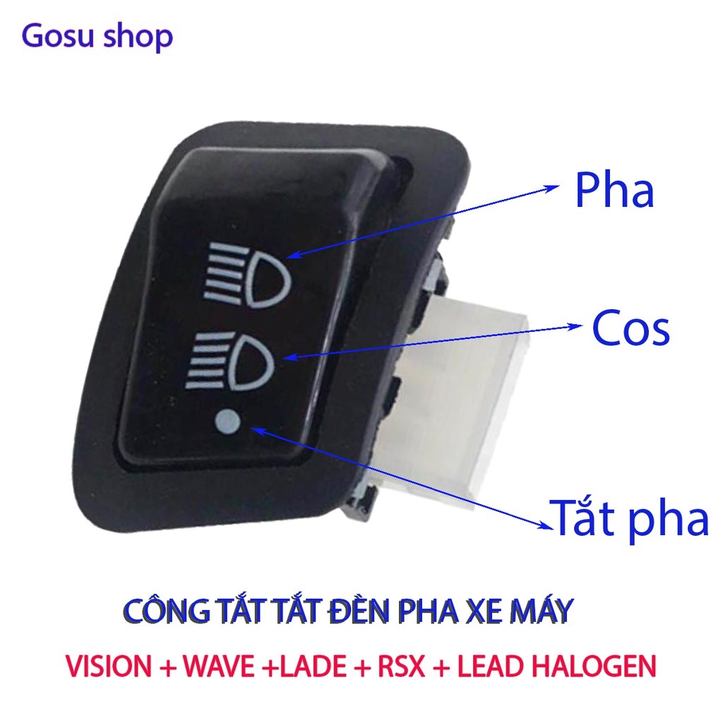 CÔNG TẮC TẮT ĐÈN XE MÁY ĐỜI MỚI wave A, rsx, vision 20 21,lead , wave 2021 , future