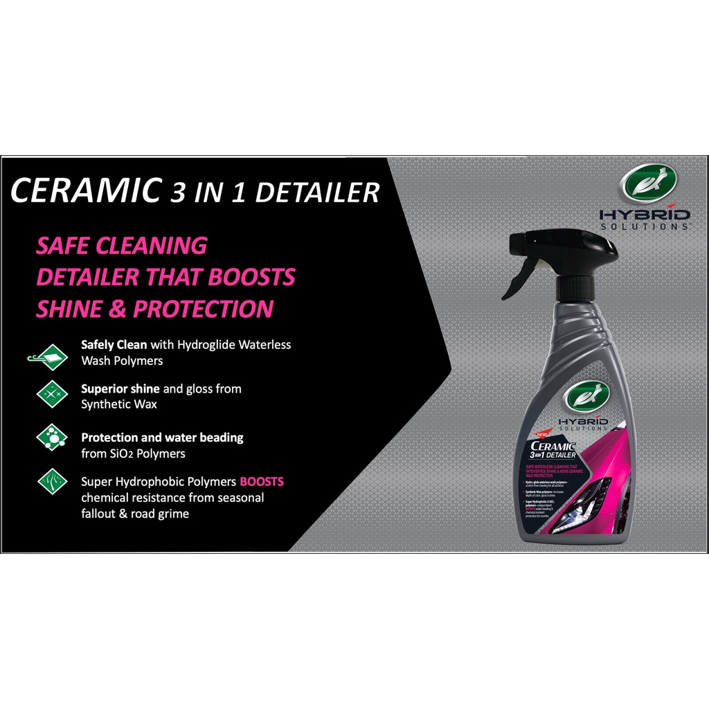 Turtle Wax 53413 Hybrid Solutions Ceramic 3-in-1 Detailer
