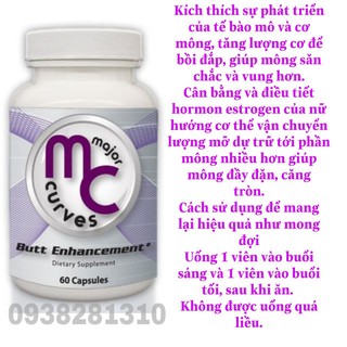 [Mã 159FMCGSALE giảm 8% đơn 500K] Viên Uống Nở Mông Major Curves