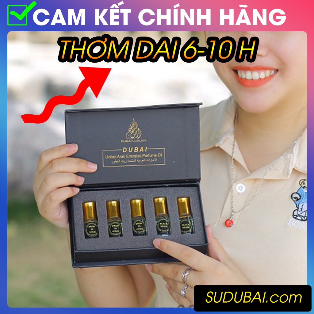Tinh Dầu Dubai Mini Dạng Lăn 3ml Chính Hãng Thơm Dai Với Hơn 20 Mùi Nam Nữ - SUDUBAI