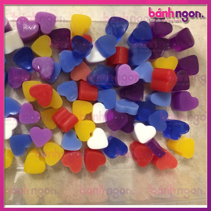 Khuôn silicon làm thạch, kẹo chipchip, ống bơm , bột gelatin /tổng hợp mẫu trái tim