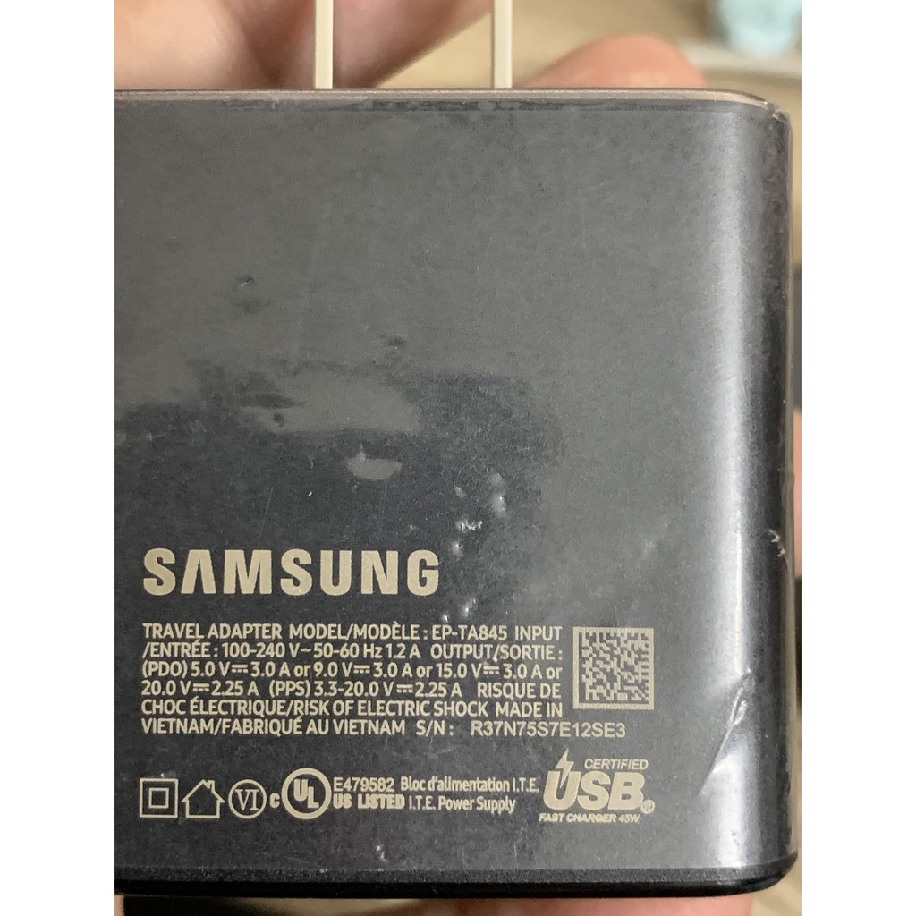 Củ sạc 45W Samsung S20 Ultra hàng Bóc máy