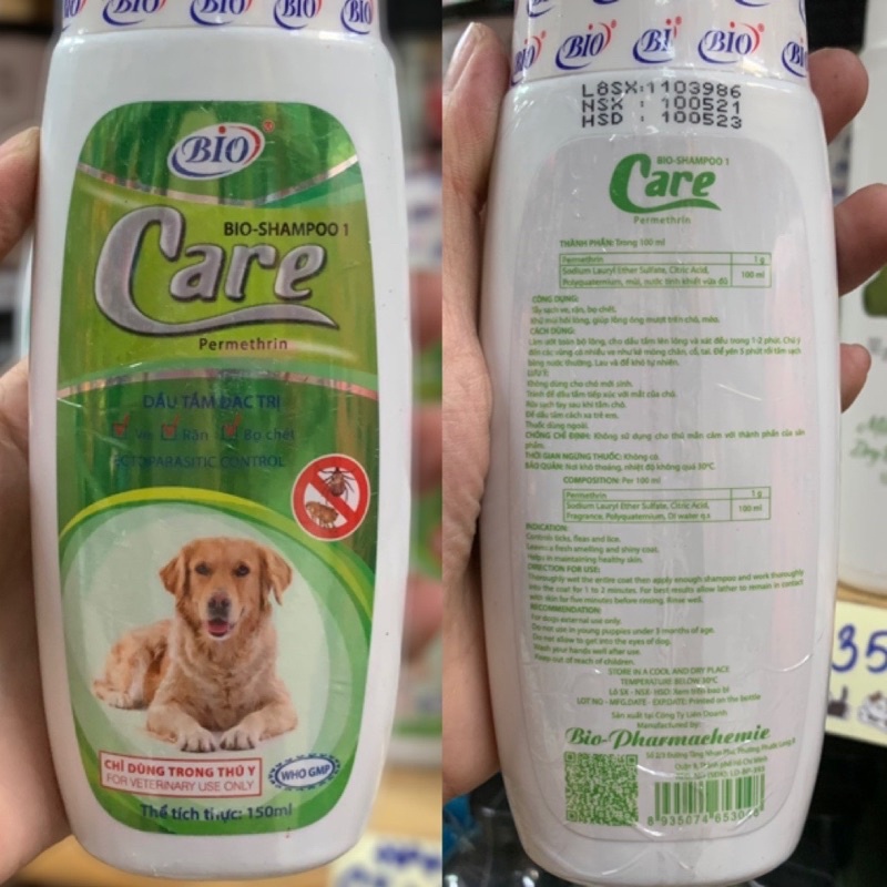 Sữa tắm đặc trị ve rận bọ chét cho chó mèo Bio Care