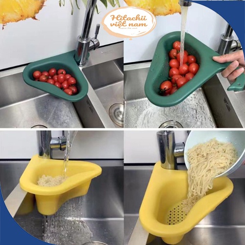 Giỏ Lọc Rác Bồn Rửa Bát Gài Bồn Rửa Tiện Lợi, Khay Lọc Rác Gắn Bồn Rửa Bát Rổ Nhựa Đựng Giẻ Rửa Chén Xà Phò