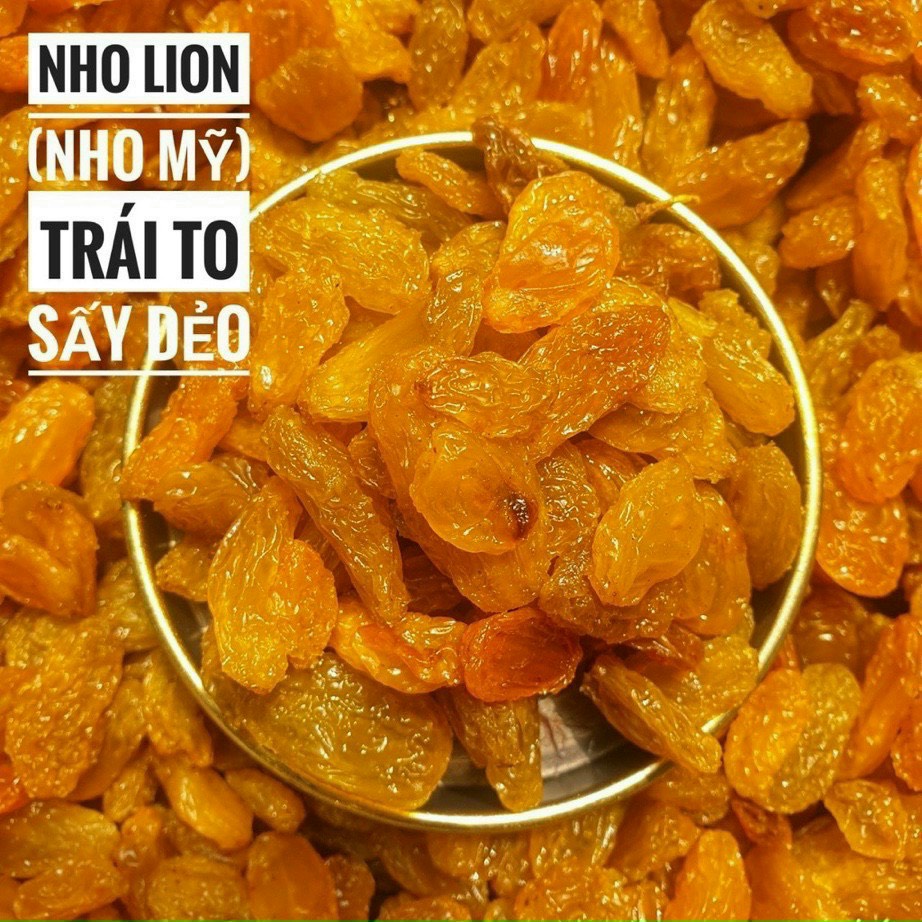 HŨ 500GR nho khô vàng nhập khẩu loại 1 - Nho khô vàng Ấn Độ không đường vị ngọt tự nhiên