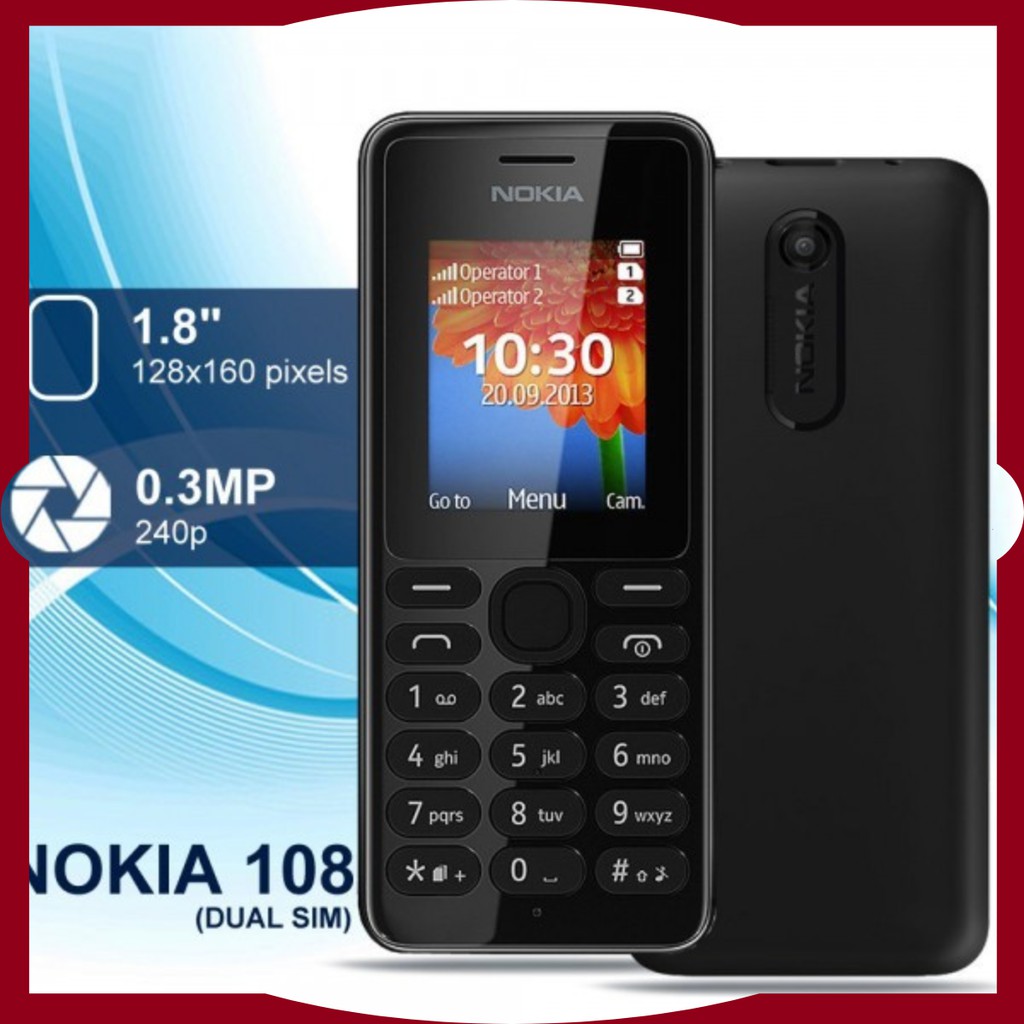 Điện Thoại NOKIA 108 2 Sim Hàng Zin - Like New Kèm Pin Sạc