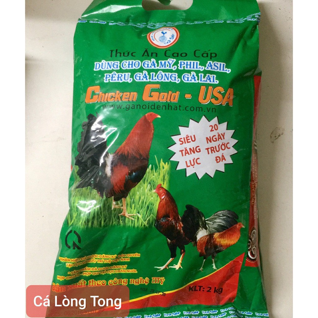 CÁM GÀ ĐÁ CHICKEN GOLD USA  - THỨC ĂN CHO GÀ MỸ ASIL,PERU