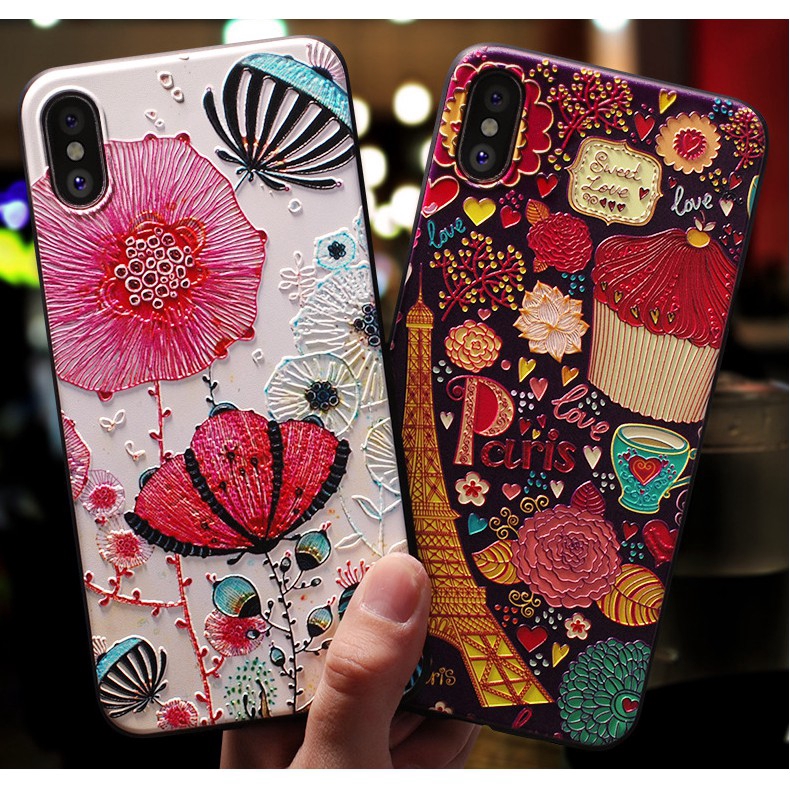 iPhone X XSMAX iPhone 11 pro max Ốp lưng in họa tiết tranh cho iPhone 7 8 Plus / 5S / SE 6 6S Plus XR