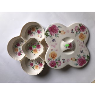 [ Rẻ vô địch ] Khay đựng mứt, bánh kẹo tết bằng phíp loại 1 hình cỏ 4 lá