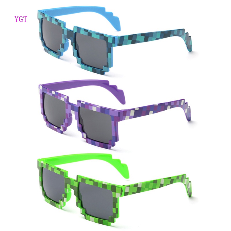Mắt Kính Phong Cách Game Minecraft 8 Bit Làm Đạo Cụ Chụp Ảnh Cho Người Lớn