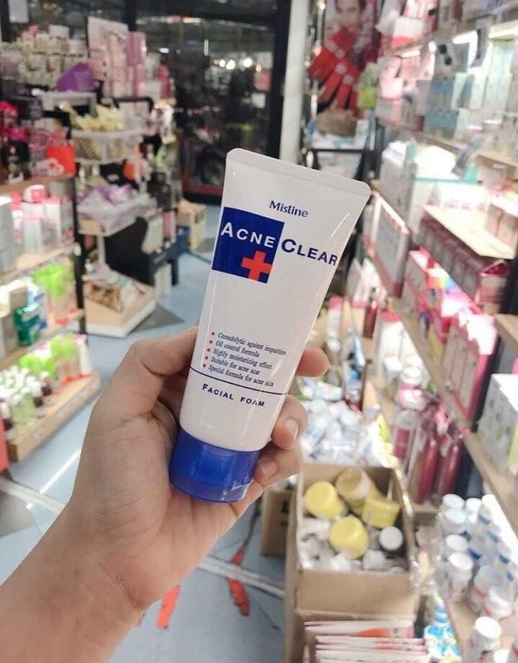 Sữa rửa mặt dành cho da mụȵ Mistine Acne Clear Facial Foam Thái Lan