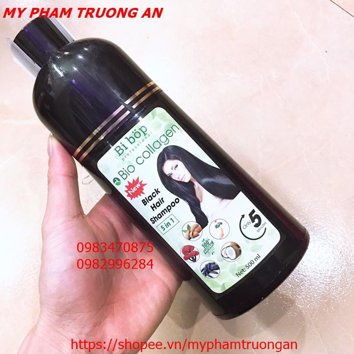 Dầu gội đen tóc thảo dược bồ kết 500ml - ko cần nhuộm hóa chất