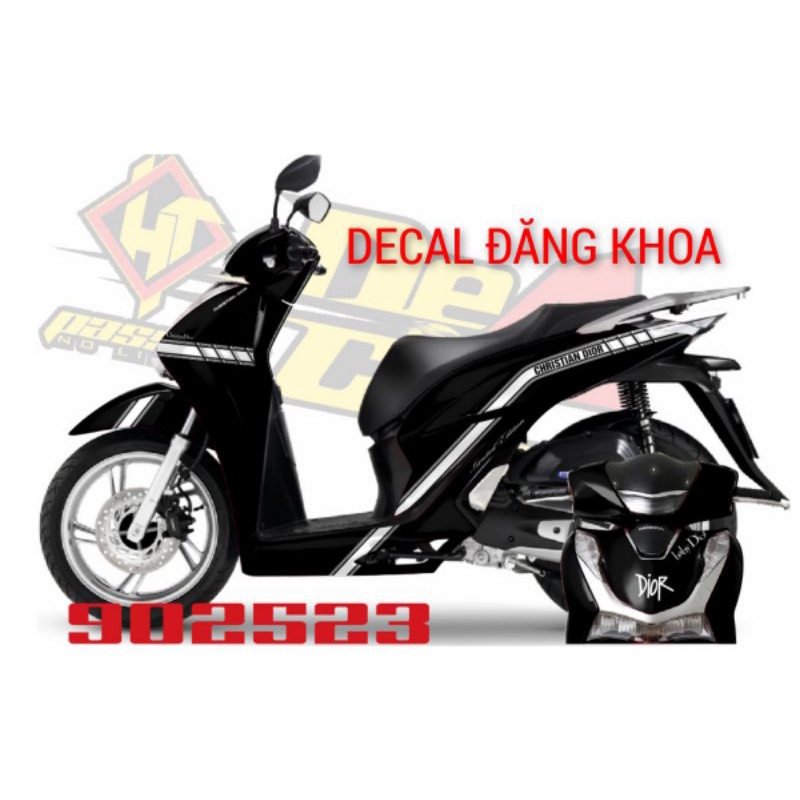 Tem xe SH CHRISTIAN DIOR mẫu mới tem trong dán cho mọi màu xe tem chống phai màu