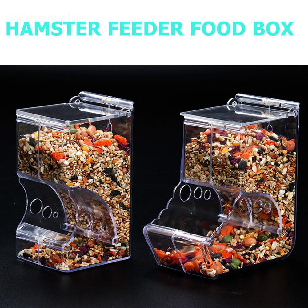 Hộp đựng thức ăn tự làm đầy trong suốt tiện lợi cho chuột Hamster
