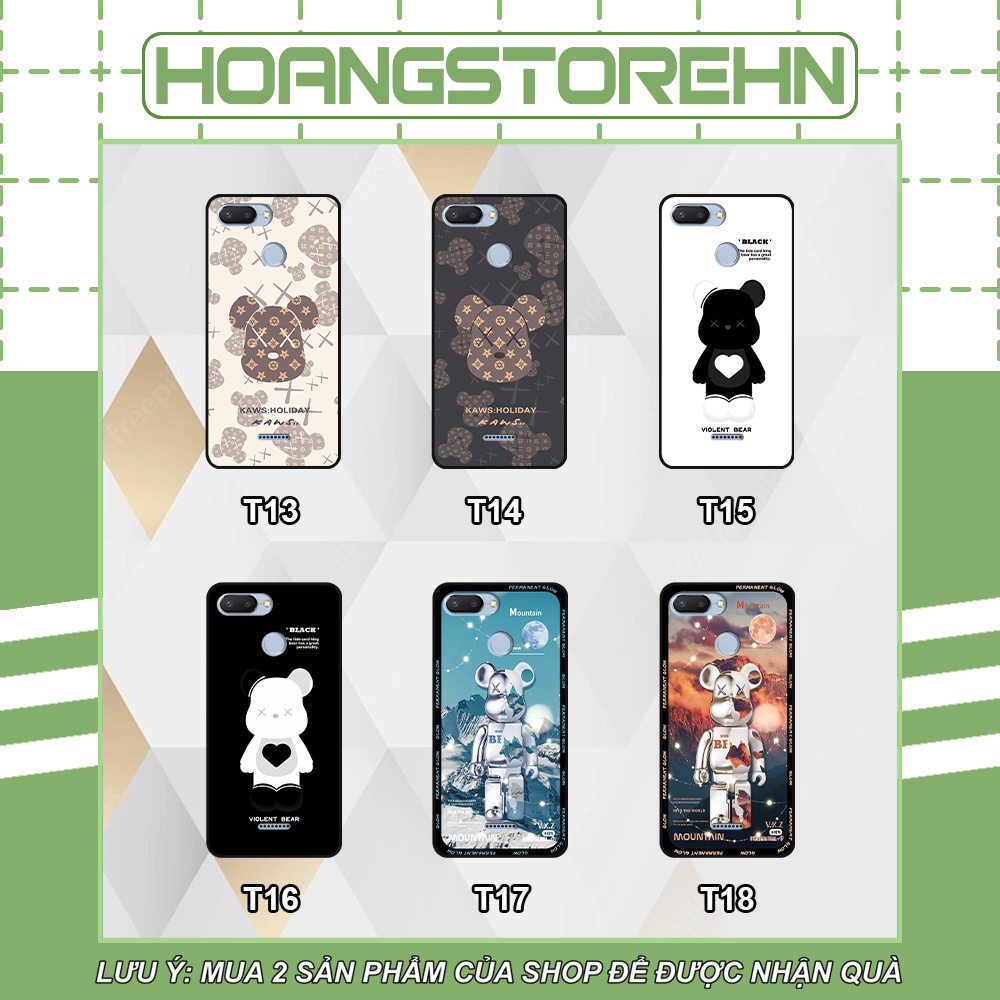 Ốp Xiaomi Redmi 6 in hình họa tiết Mountain, Be@rbrick dễ thương (T13 - T18)