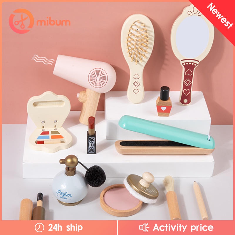 1 Bộ Đồ Chơi Trang Điểm Bằng Gỗ Mô Phỏng Nước Hoa Dành Cho Trẻ Em 3 Tuổi